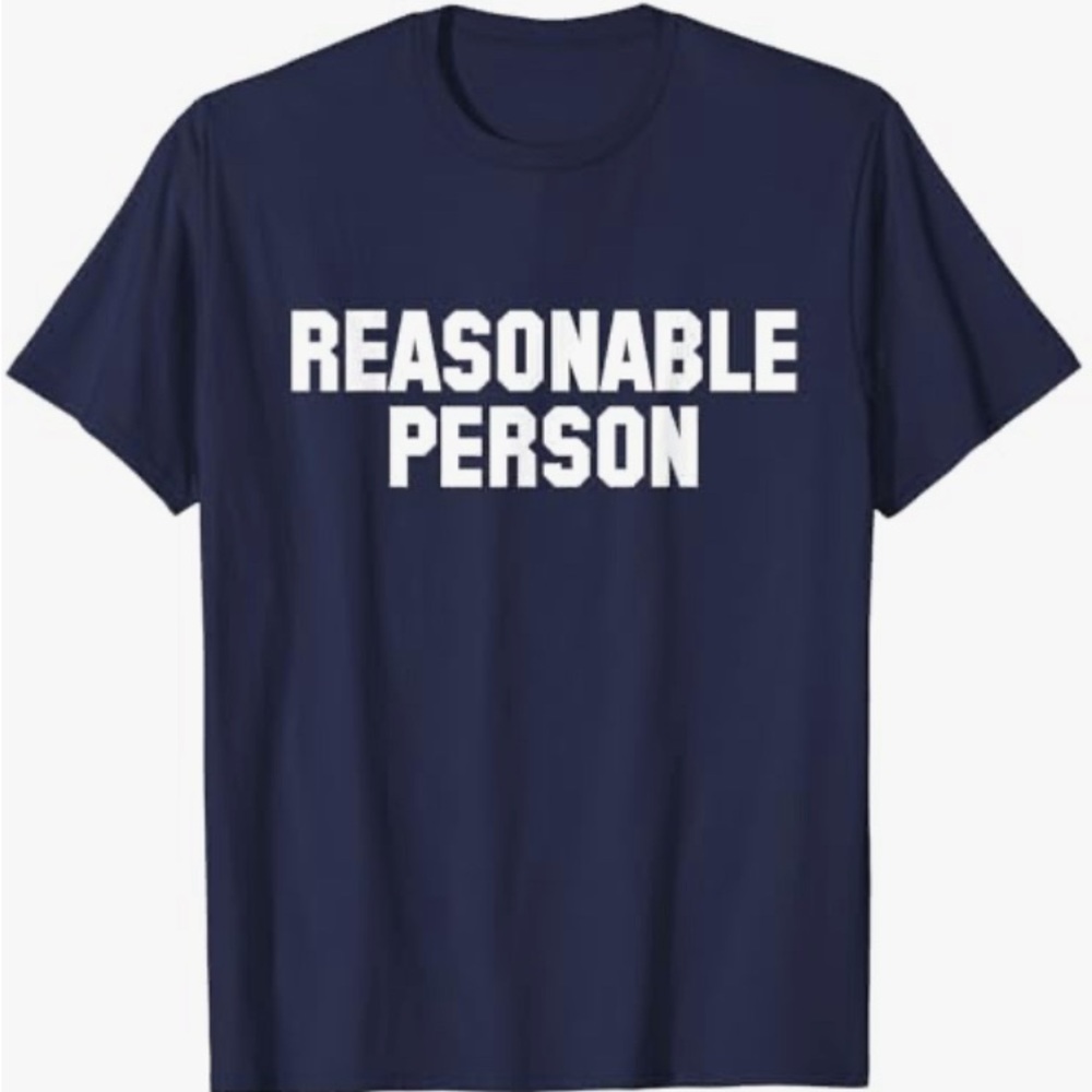 Reasonable Person T-shirt - Navy Blue - Medium